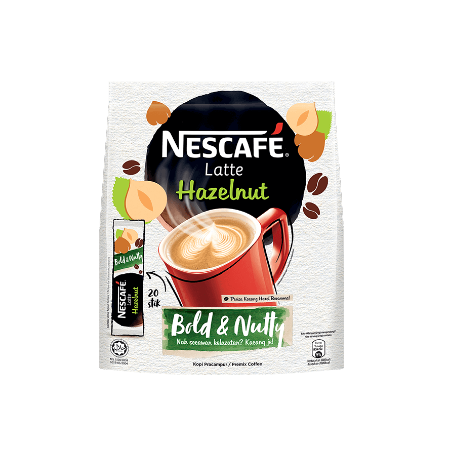 Nescafe Latte Hazelnut 20's x 24G