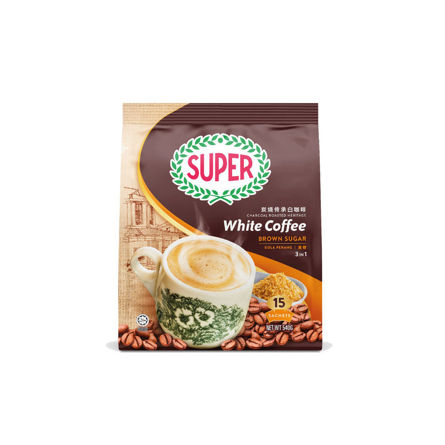 Super Charcoal Roasted White Coffee 3 in 1 Brown Sugar 15's x 35G