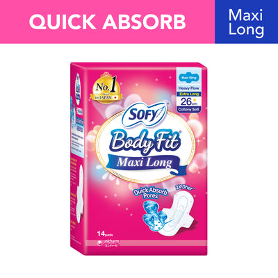 Sofy Body Fit Day Maxi Long Wing 26cm 14's