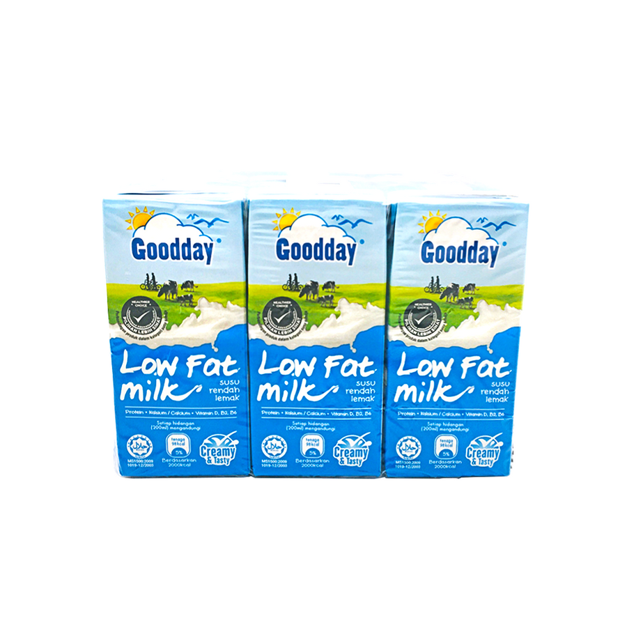 Goodday UHT Low Fat Milk Tetra Pack 6's x 200ML