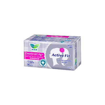 Laurier Active Fit Pantyliners Deodorant Ag+ 36's