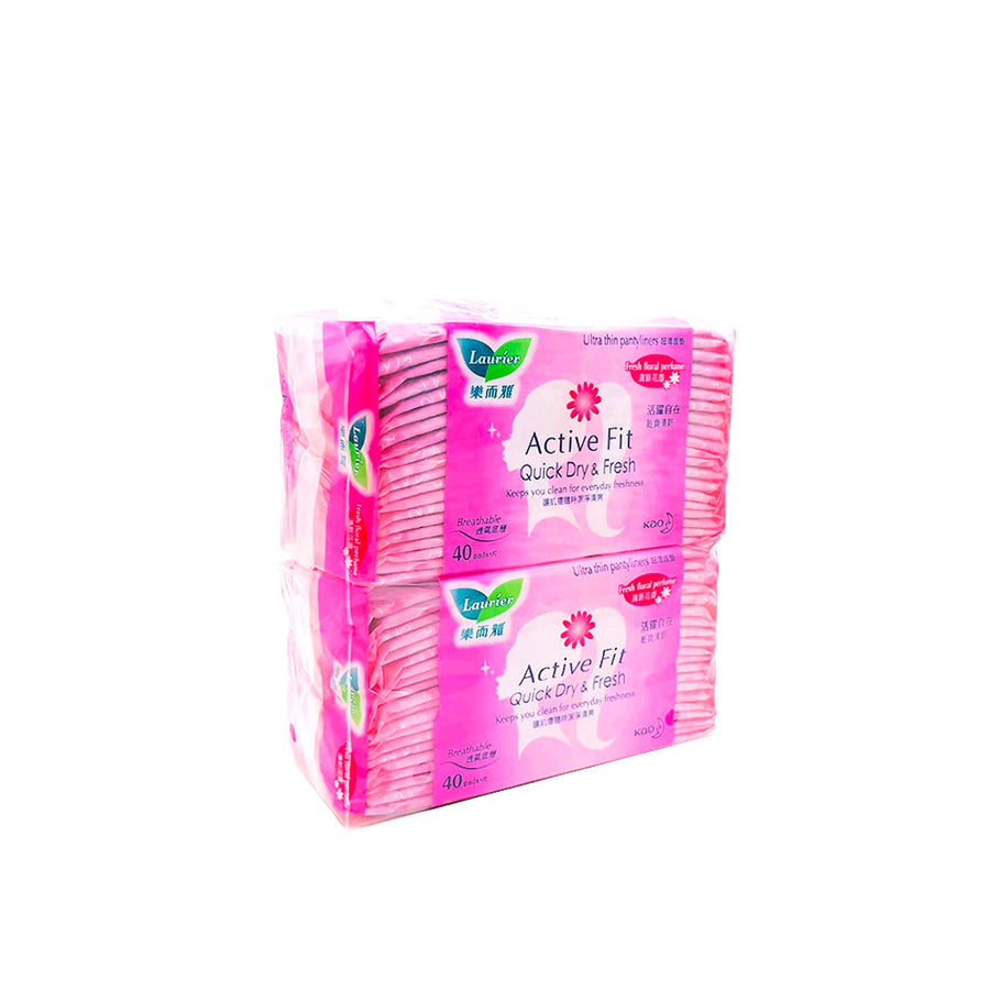 Laurier Pantyliner Active Fit Flower Perfume 40's (Twin Pack)