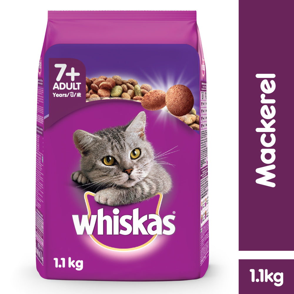 Whiskas Dry Senior Mackerel 1.1Kg BULKY