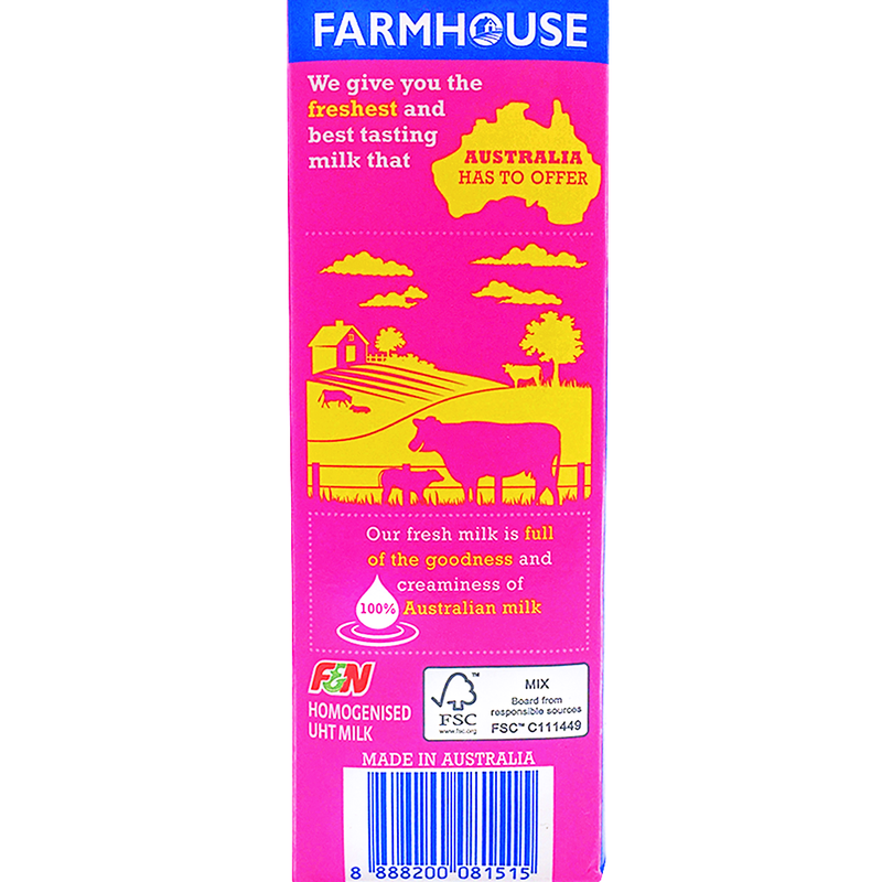 Farmhouse UHT Fresh Milk 1L BULKY