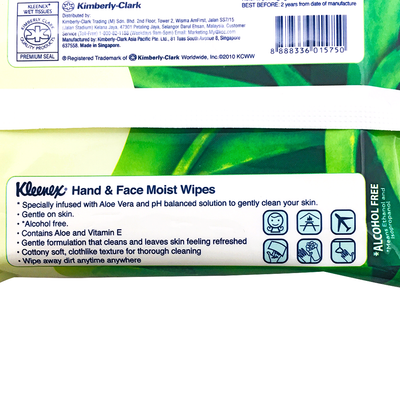 Kleenex Hand & Face Aloe Wipes 3 X 10'S