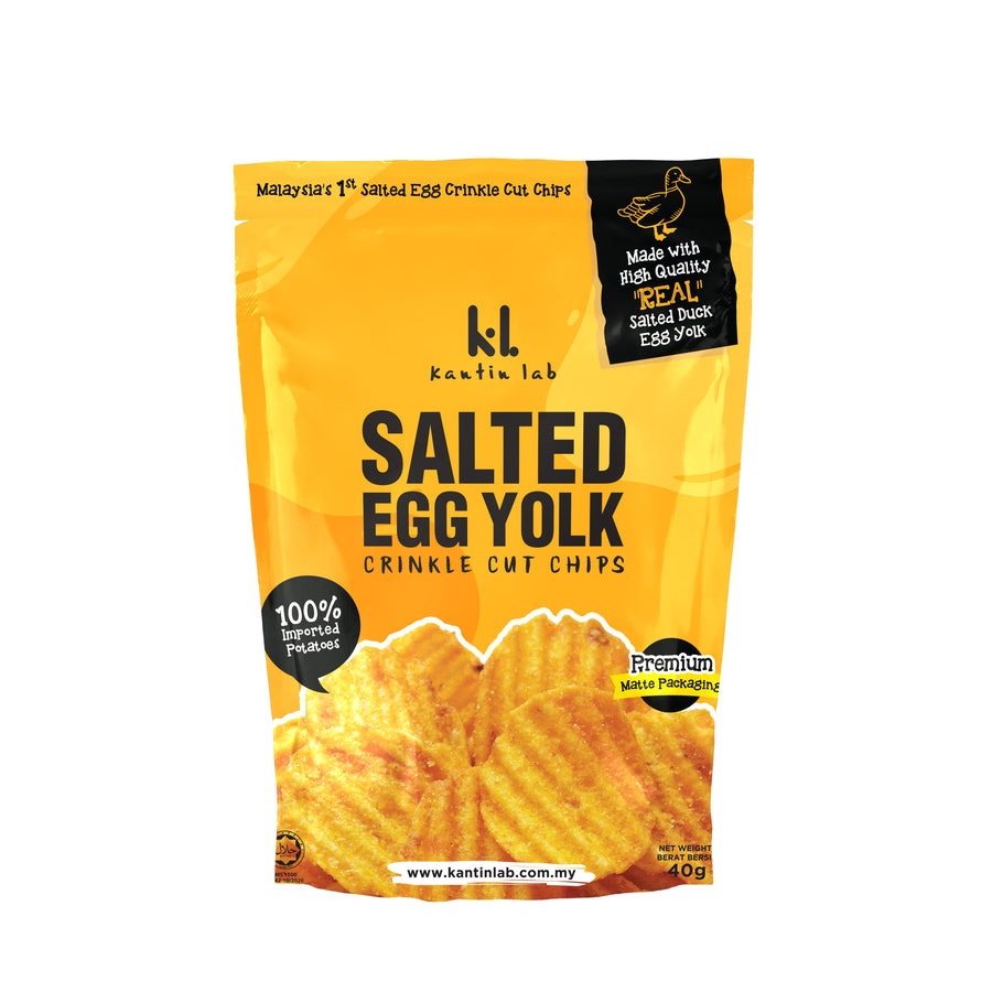 Kantin Lab Salted Egg Yolk Crinkle Cut Chips 40G