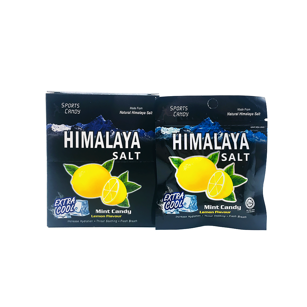 Big Foot Natural Himalaya Salt Mint Candy - Lemon Flavour (12 Packs Each) -  72 Box